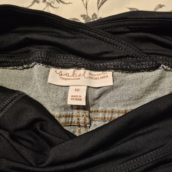Isabel Denim Midi Maternity Shorts 99% Cotton 1% Spandex Size 10 - Picture 5 of 6